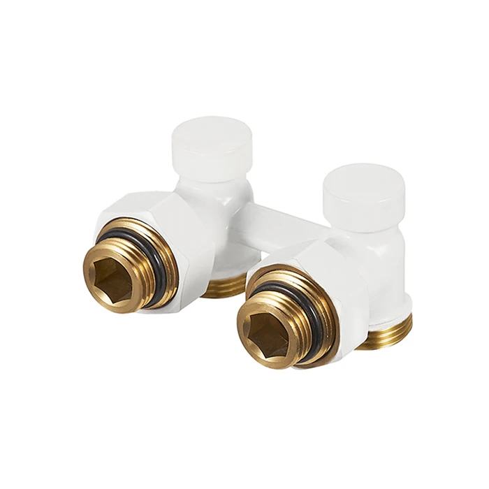 brass angled long radiator valves for heated towel rail bj22008 j-8