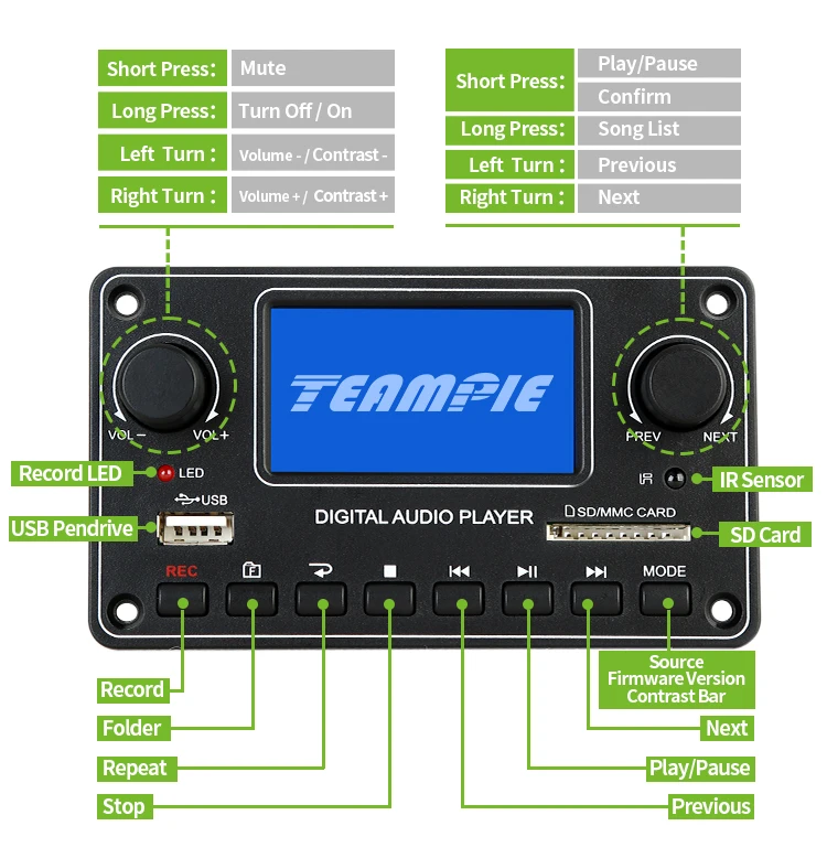 TPM004C BT Module Audio Module PA Amplifier USB Module