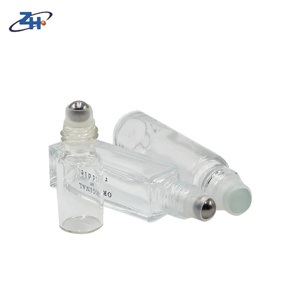 8ML Transparent Glass Essential Oil Roller Ball Perfume Bottle