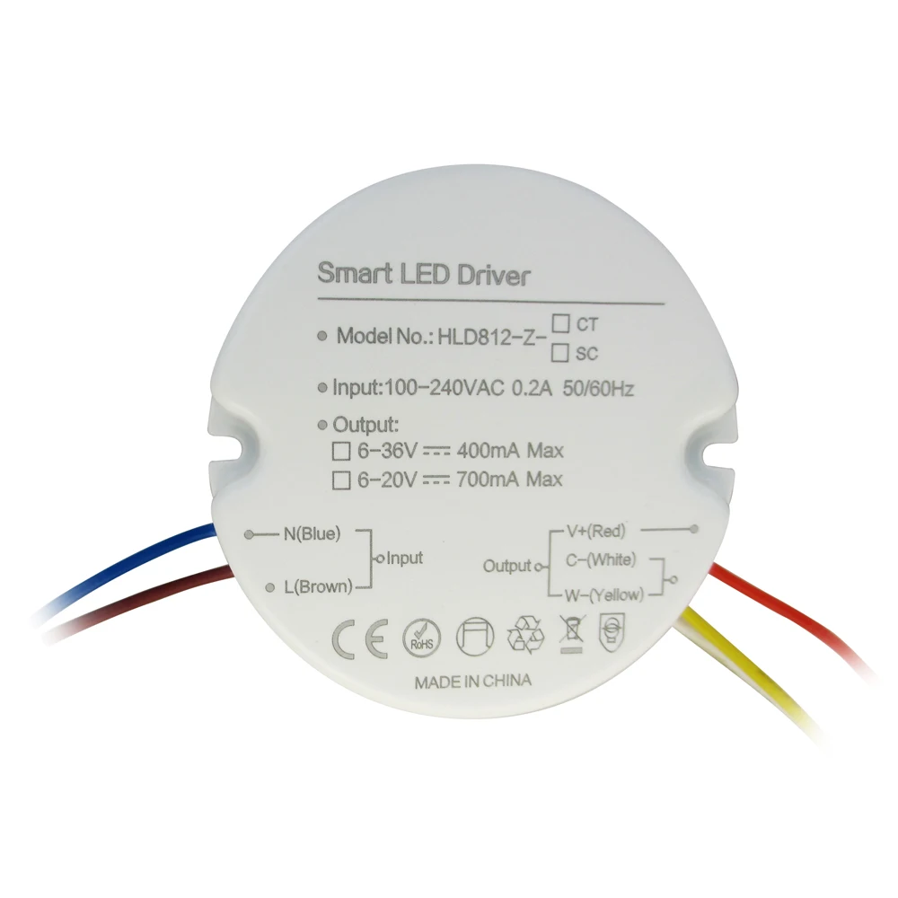 13W Zigbee Smart Control Single Color Dimmable Round Led Driver for Downlight