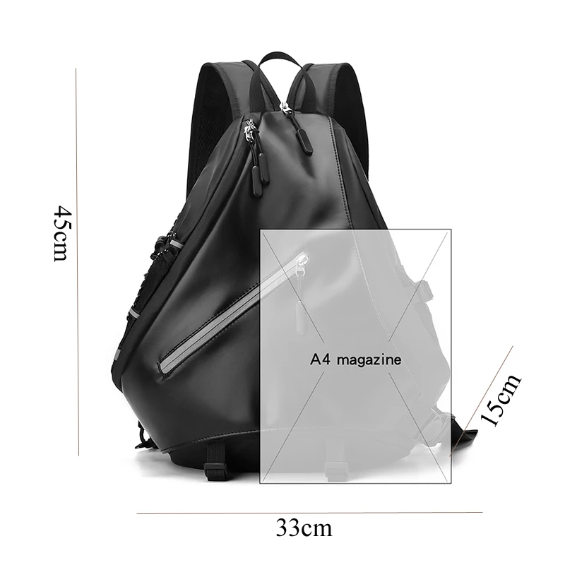 Custom Logo High Quality Waterproof Men's Chest Bag Single Shoulder Pack Convertible Backpack for Outdoor