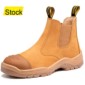 Manufacturer's Mid-Top Anti-Smash Anti-Puncture Four Seasons Steel Toe Safety Shoes Slip-On Work Shoes Cross-Border Industrial
