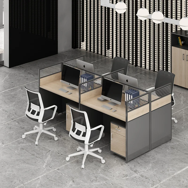 Modular Office Partition Call Center 2 4 6 Person Office Desk Modern Office Cubicle Workstation