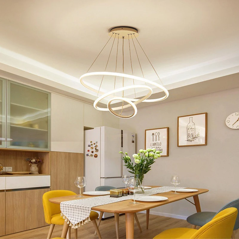 Nice Quality Down Circle LED Modern Chandeliers Lighting Living Room Gold Ring Chandeliers Pendant Lights Decorative LED Pendant - Image 5