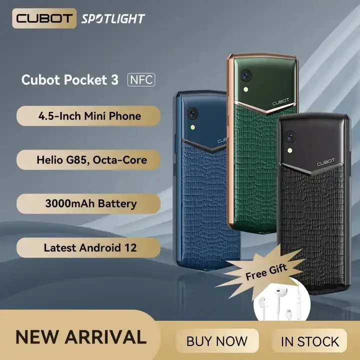 Cubot Pocket3 - Mini Smartphone with NFC Support & 4GB RAM