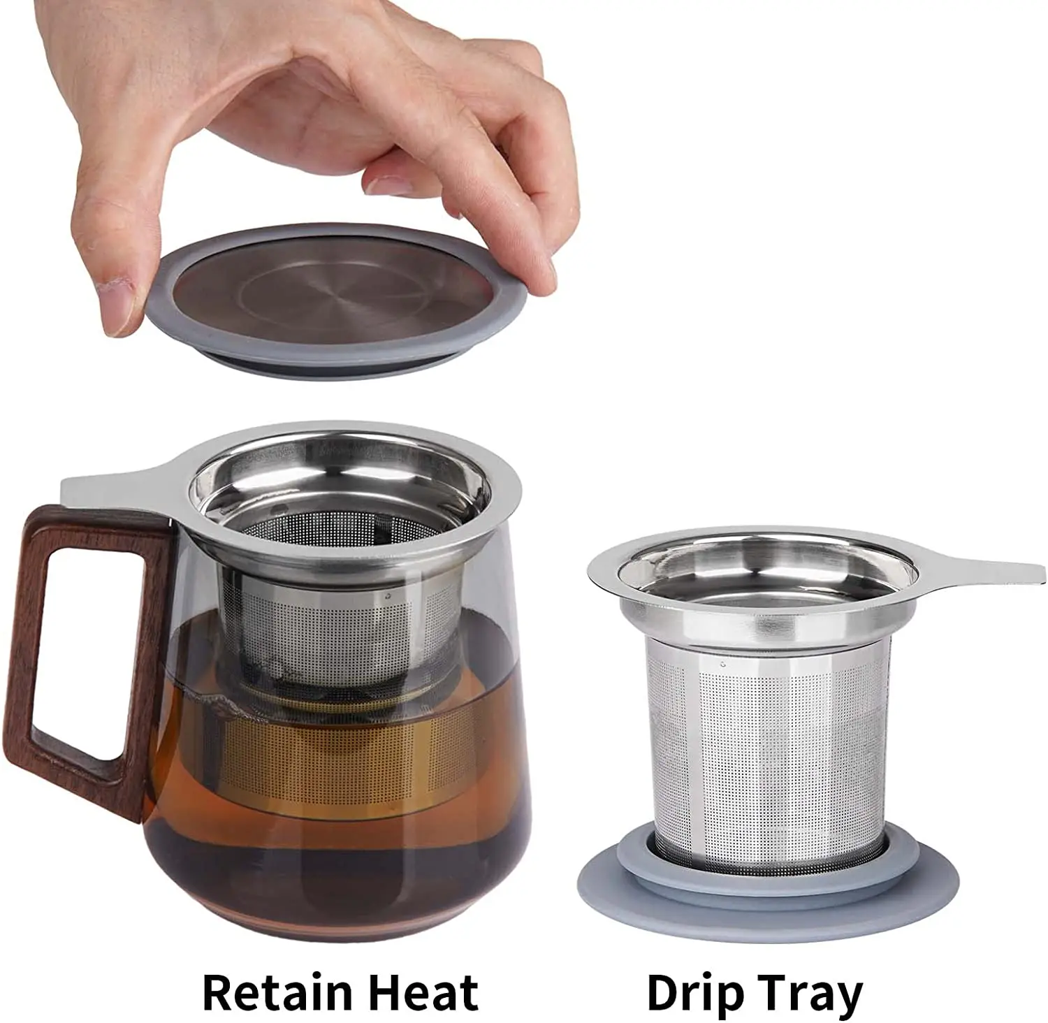 WUSJCOF Infuseur à Thé En Acier Inox 304 - Design Rigolo En Forme De Bonhomme, Filtre 0.5mm, Pour Tasse Ou Théière