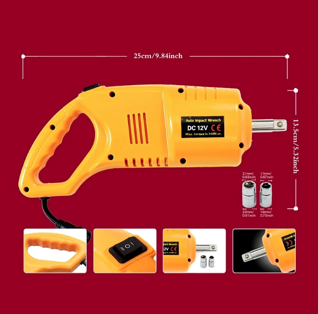 High Quality 3 In 1 3 Ton Car Electric Hydraulic Jack Set With Impact