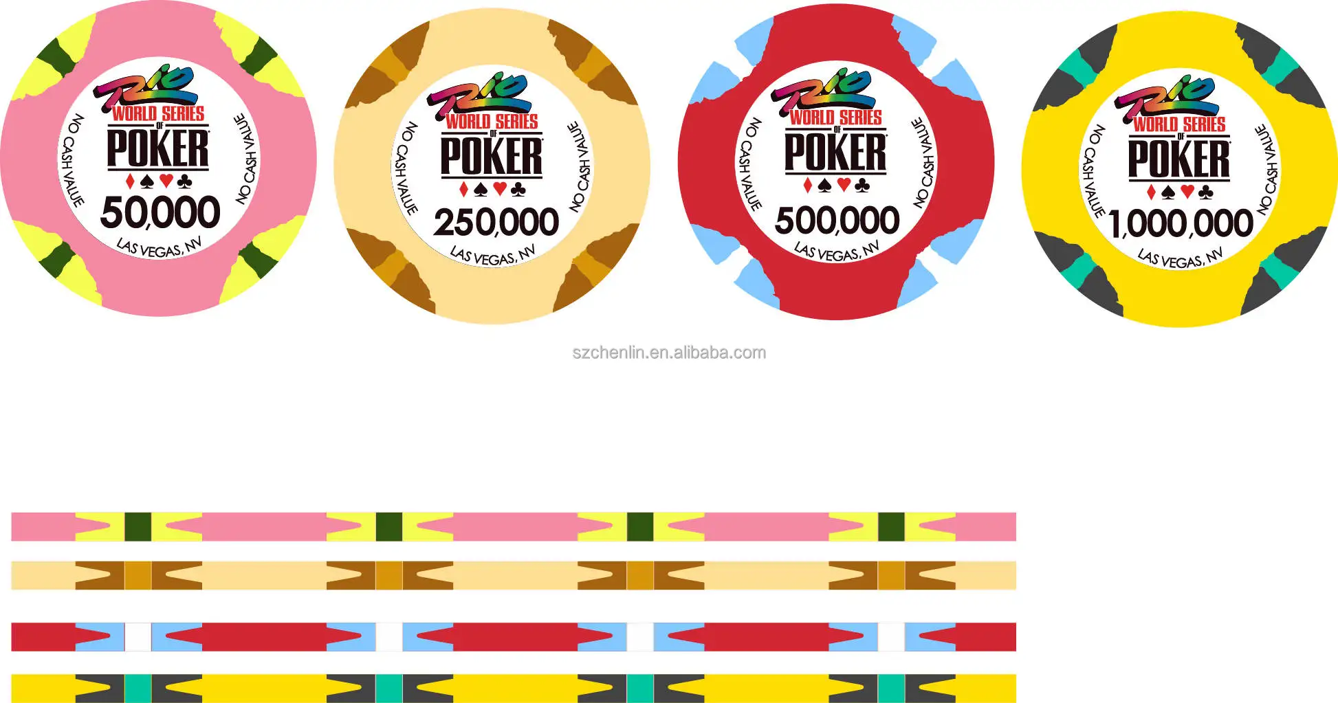 10G 39MM Ceramic Poker Chip Sublimation on Bothside