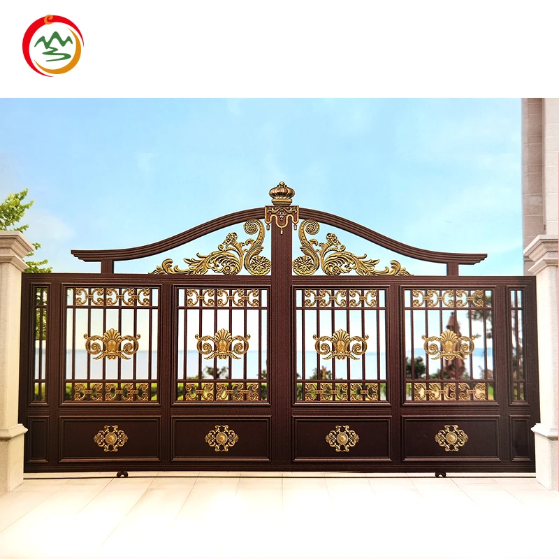 High Quality Aluminum Gates for Villas Customized Designs of Latest Main Gate Automatic Opening Swing Style