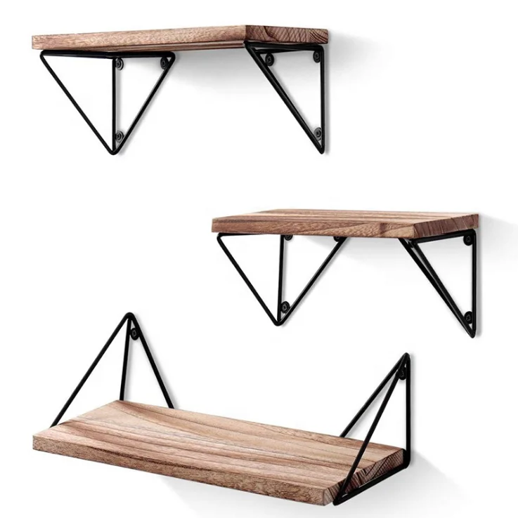 Floating Shelf For Wall Retro Wood Shelf Bookshelf Storage Rack Home