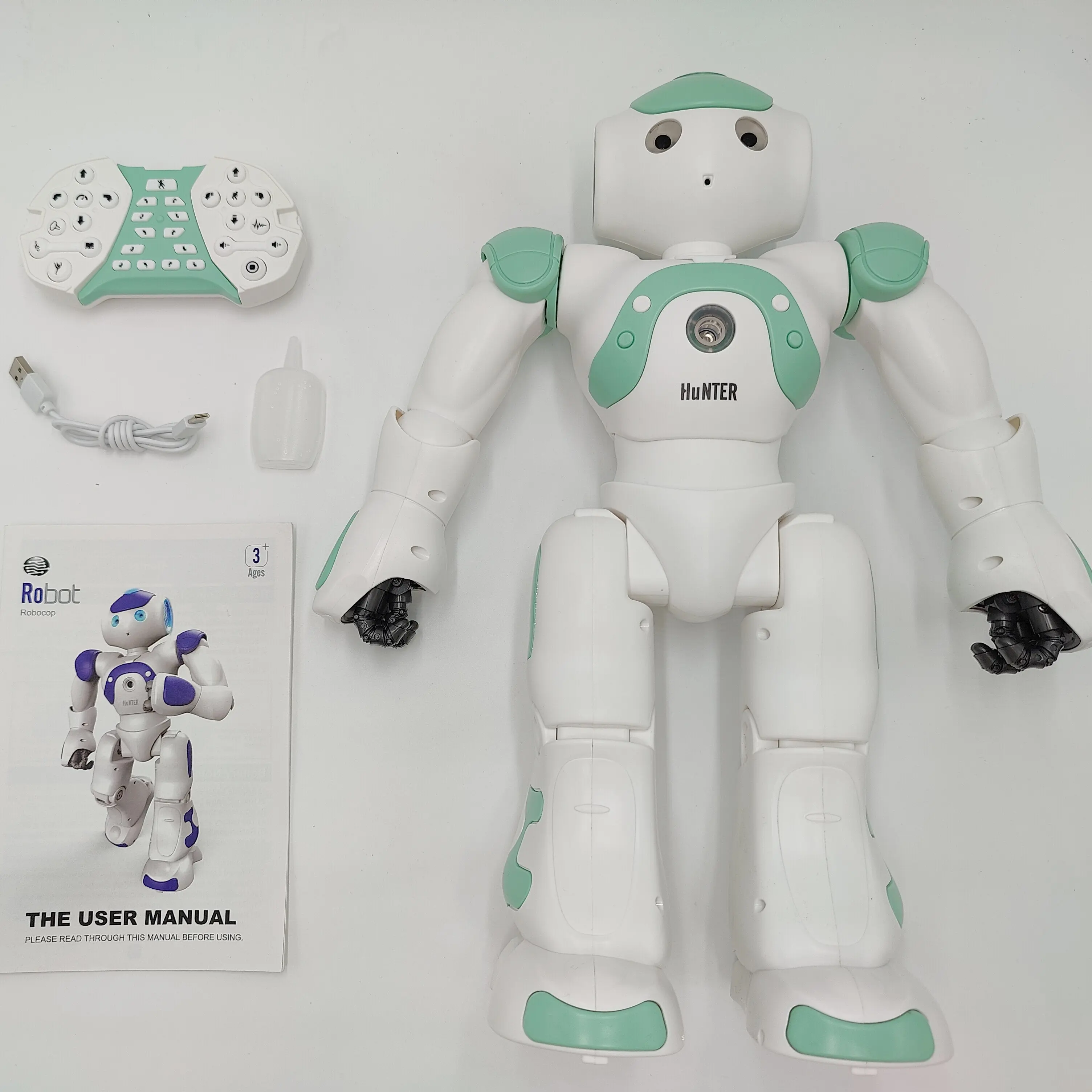 2023 New Intelligent Programming Educational Rc Robot Toy for Kid Tech Sing Walk Interactive Function Usb Charging