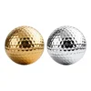 Gold Plated Golf Balls Custom Logo Promotional Gift