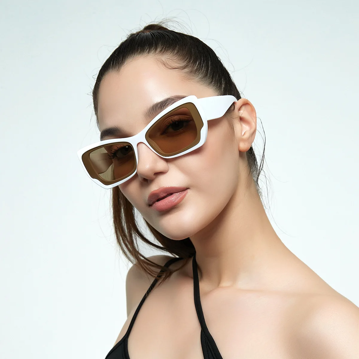 Y2K 2022 Cat Eye Designer Frames Custom Logo Sun Glasses Oversized Big Frames 2023 Female Wholesale Manufacture Women Sunglasses