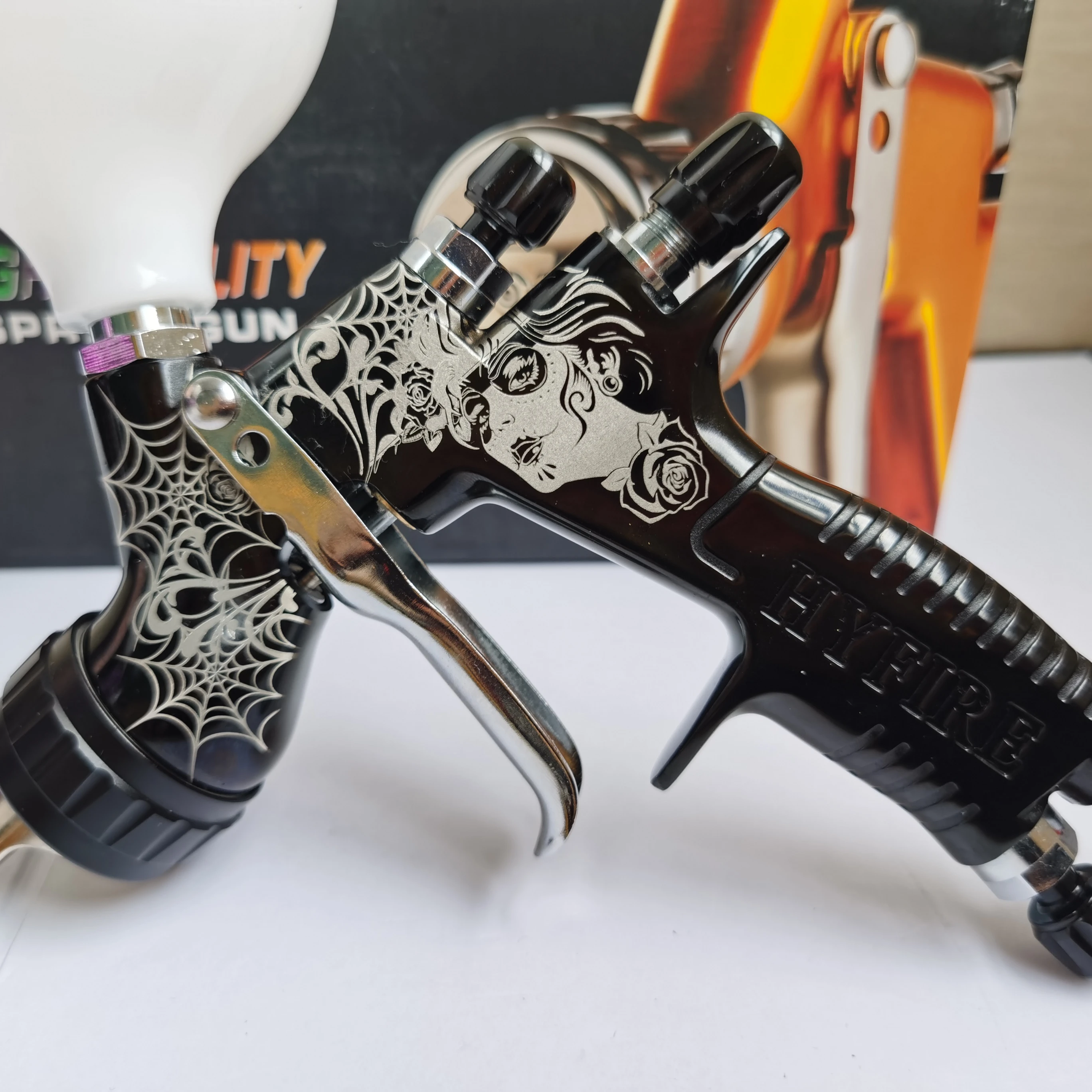 Pistolet à peinture Devilbiss GTI Pro LITE (édition limitée) TE20 PRO bleu