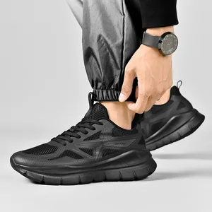 Couples New Fashion Cushioned Running Shoes Lace Mesh Surface Breathable Casual Sports Shoes