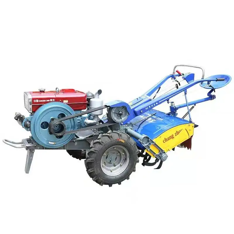 22hp min Two Wheel Hand Tractor Cultivator with diesel Engine Electric Start Big 151 and 181 Chassis