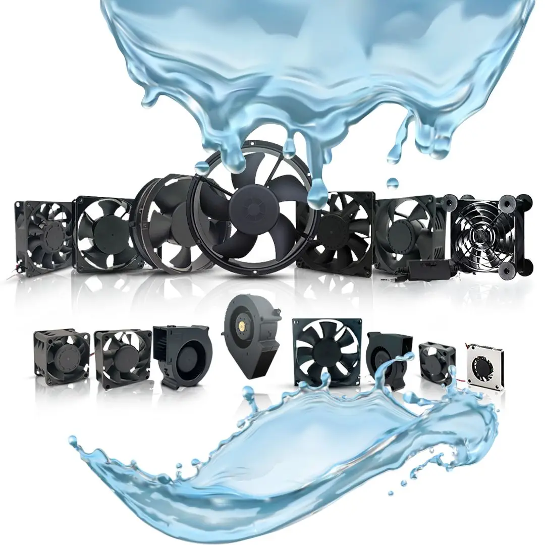 IP55 IP65 IP66 IP67 IP68 Waterproof Fan 6015 5V 12V 24V Axial Flow Fan 60x60x15mm DC Brushless Cooling Fan