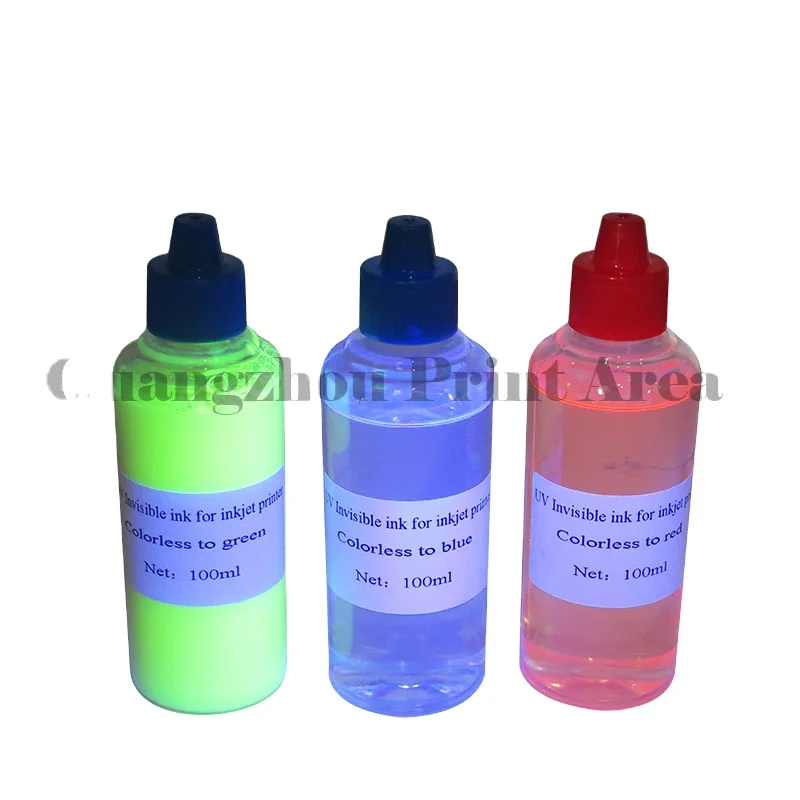 Invisible blue ink, uv cyan printer ink