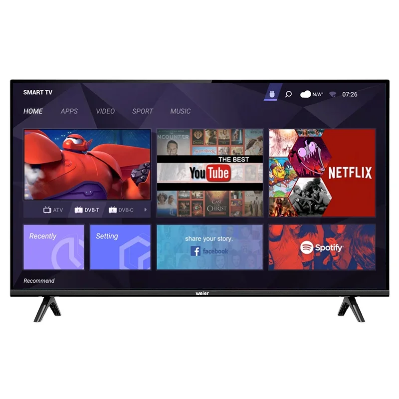 Weier Tv 32 43 50 55 65 Inch Uhd Android Tv Smart 4k Televisions Oem