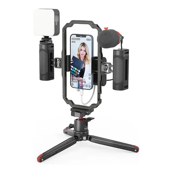 SmallRig Universal Phone Video Rig Kit for iPhone Smartphone and Cameras for Vlogging & Live Streaming - 3384B