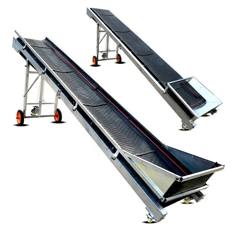 Customized Length 20 Feet Electric Mobile Belt Conveyor System for  Construction Waste Dirt and Gravel - Main Image