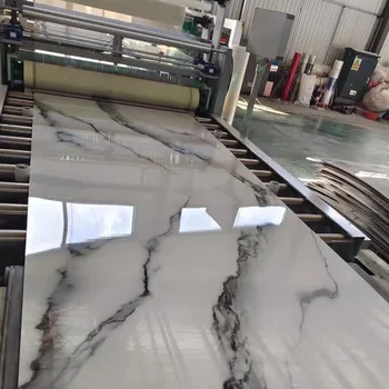 Fireproof PVC Marble Wall Panel 3mm UV Resistant for Hotel/Bathroom Commercial Cladding Slab Tile
