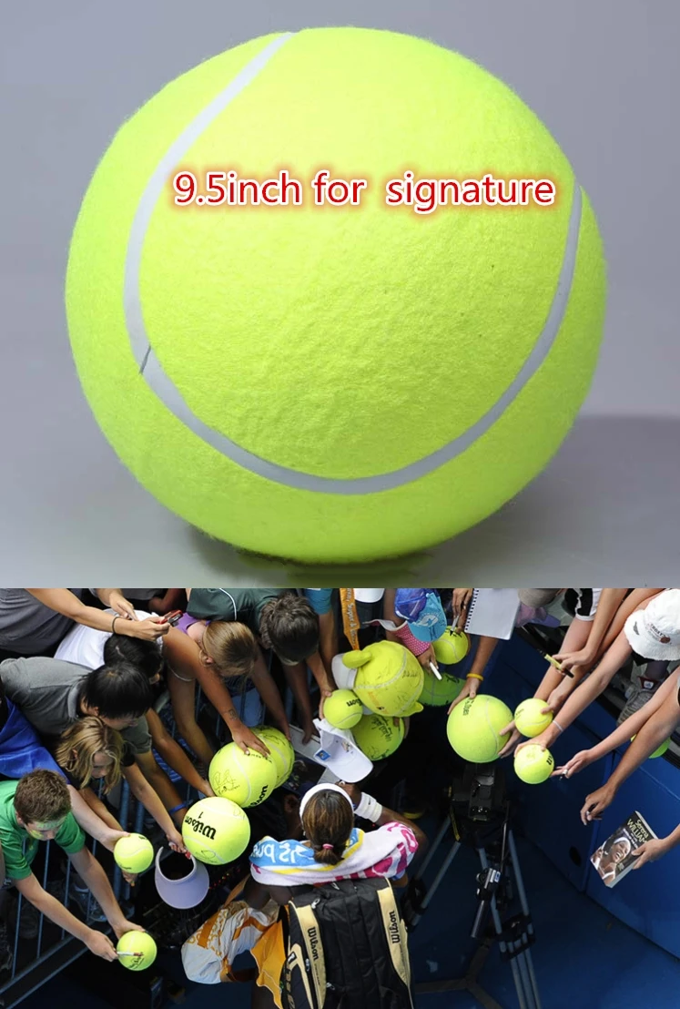 9.5 inch big Tennis Ball Promotional Colored  Inflatable Rubber Dog Toys Ball Funny Interactive Dog Balls factory