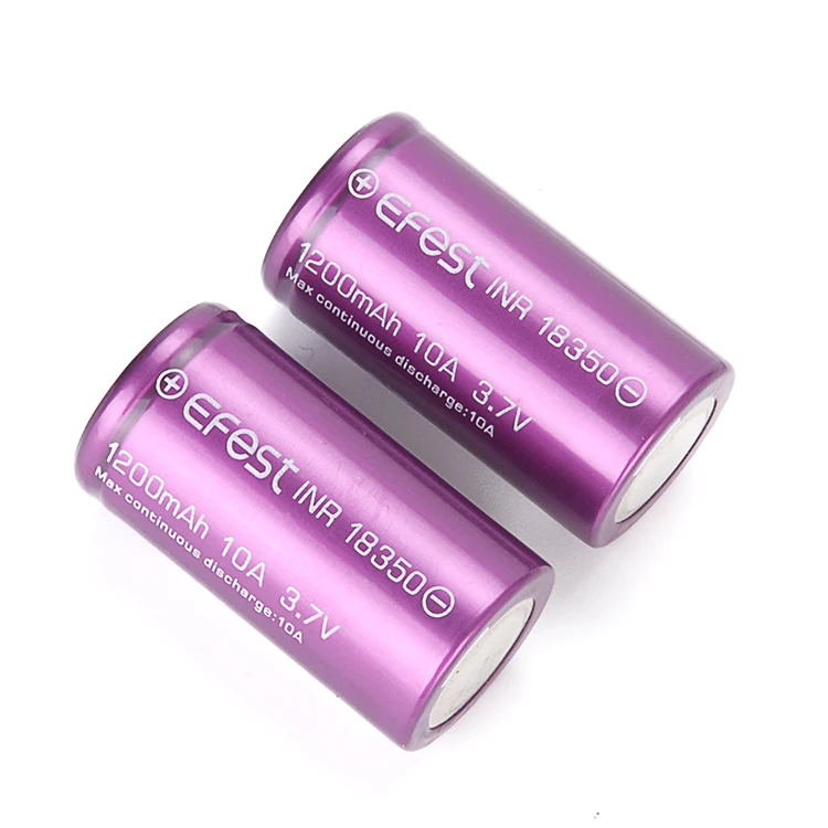 Dual Mini Battery 18350 Small Li Ion Rechargeable Batteries 18350 700mah  1200mah 1500mah 2000mah Efest Liion 3.7v 18350 Battery