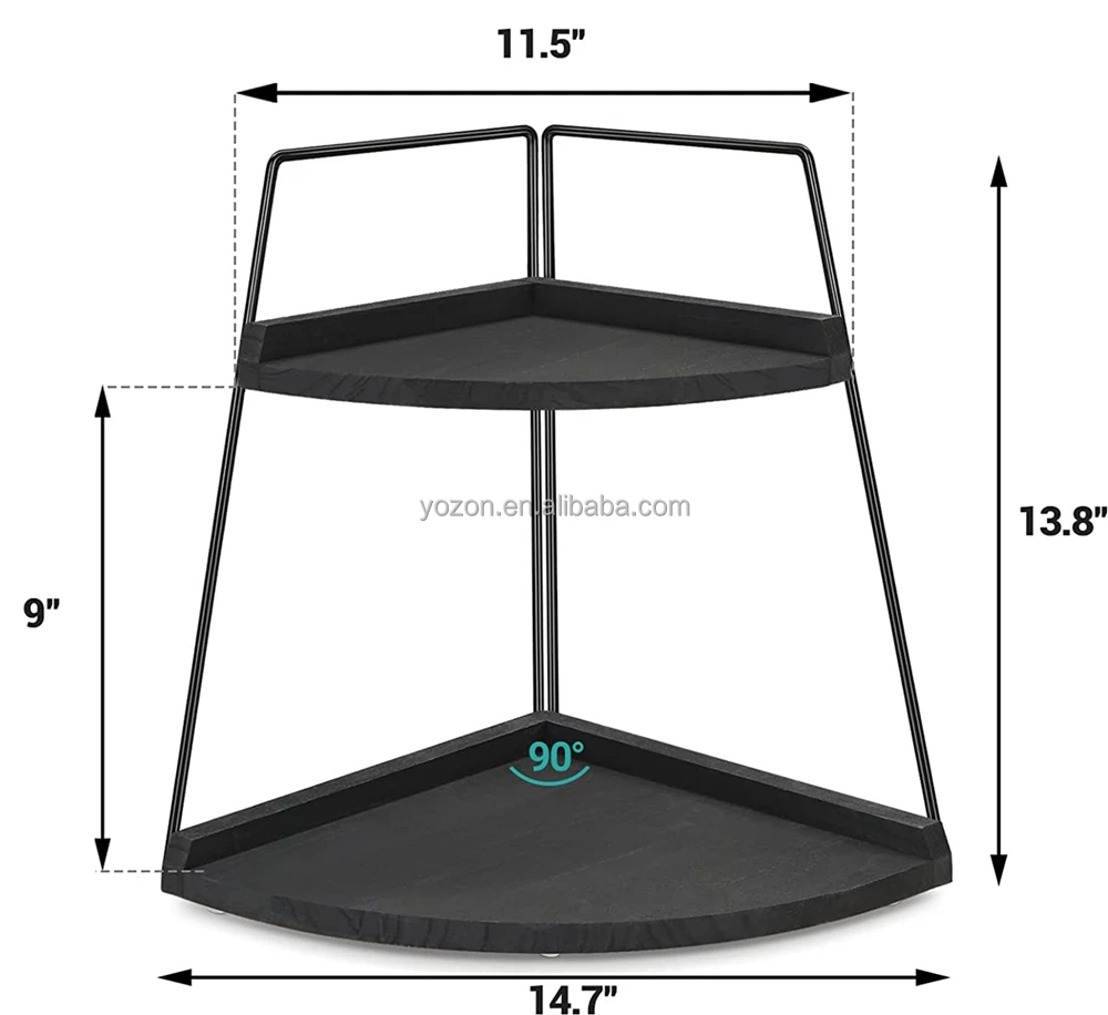Wood 2 Tier Bathroom Counter Organizer,Bathroom Countertop Organizer