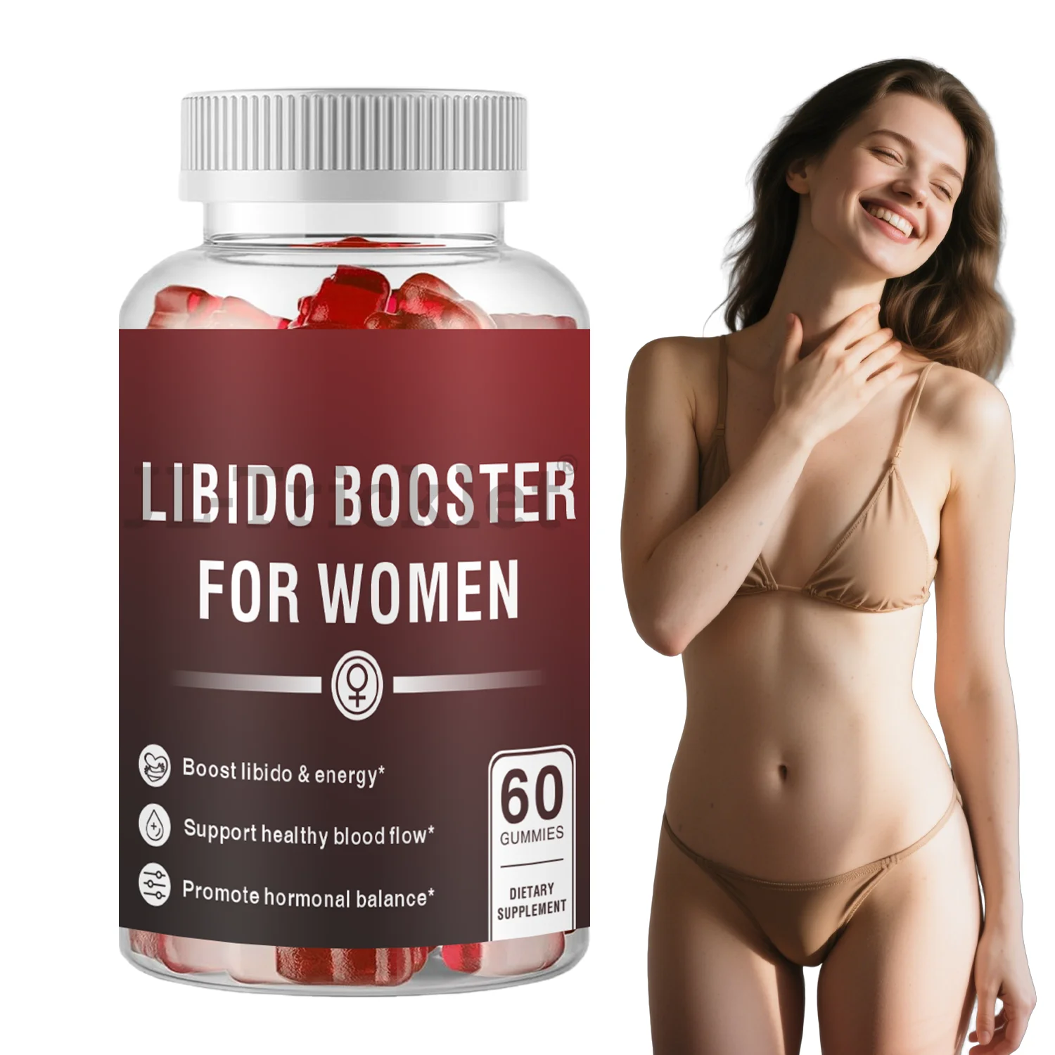 Julong Private Label Libido Booster Gummies for Men Women Gummy With Saw Palmetto Natural Female Libido Booster Herb Gummies