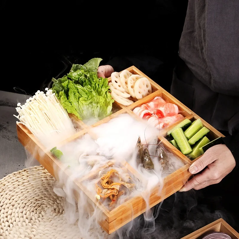 21亚马逊定制分格火锅拼盘蔬菜托盘水果晚餐木盘 Buy 木板 蔬菜托盘 划分网格板product On Alibaba Com