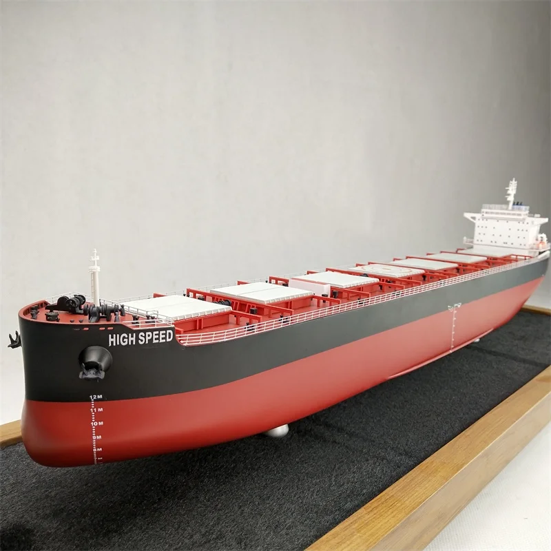 【A】Customized 65cm Plastic Bulk Cargo Ship Model Factory Craftsman Novelty Gift Ideas