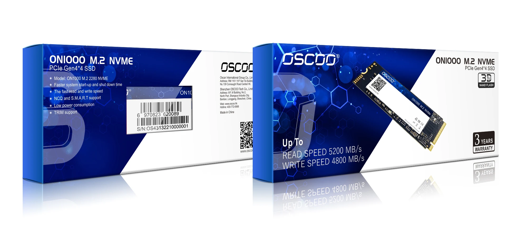 Oscoo M.2 Nvme Pcie 4.0 Ssd Original Ps5 M2 Nvme Gen4 Internal Hard