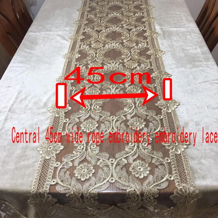 American Style Lace Rectangular Tablecloths and Runners Wedding Velvet Tablecloths with Macrame Border Table Cloths