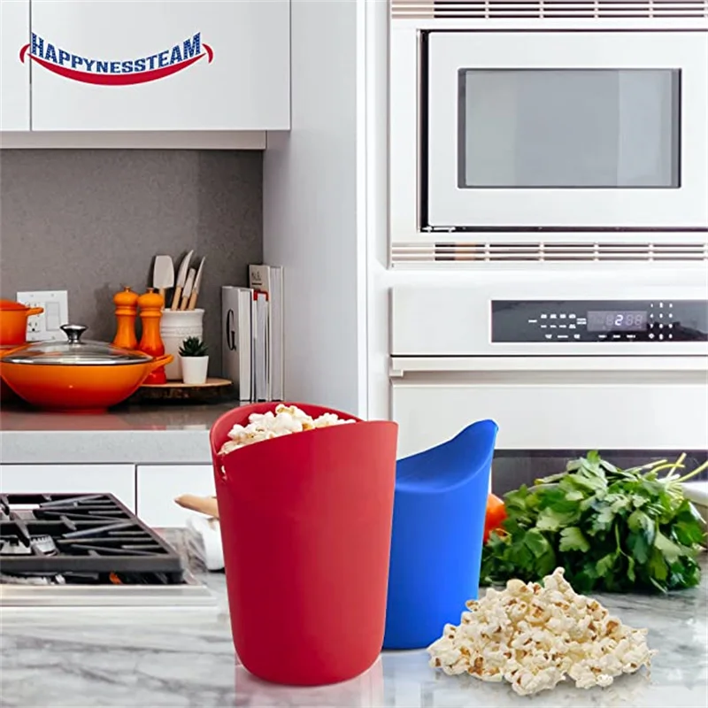 Китайский производитель, силиконовые миниатюрные коробки для попкорна, чашка, контейнер, чаши, чашки, силиконовые чашки для приготовления попкорна в микроволновой печи