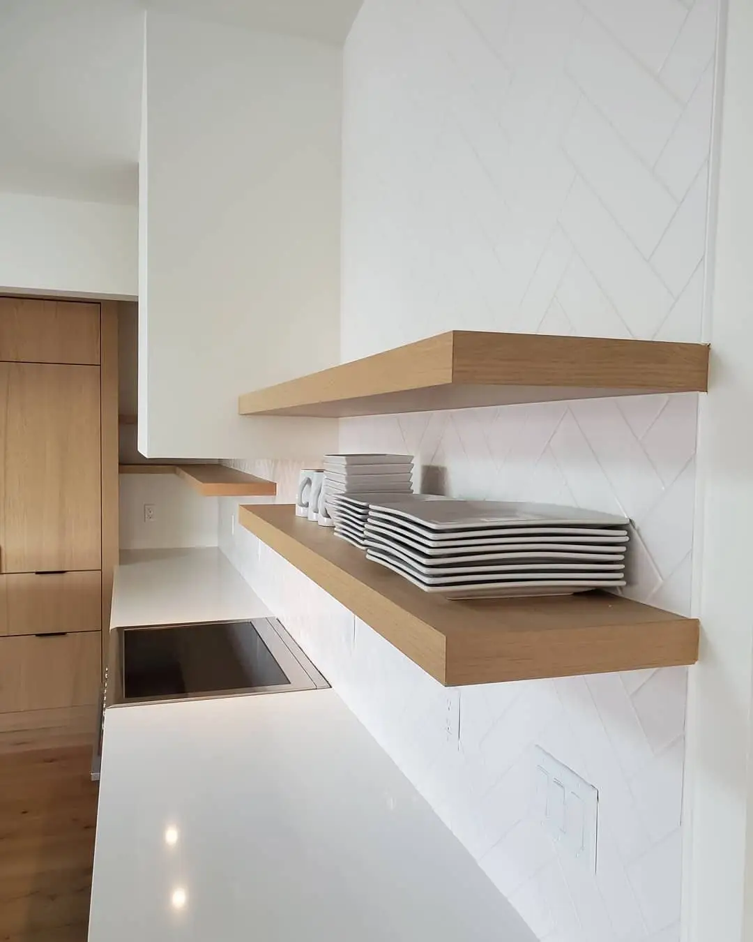 2021 Fashion customized wood grain cabinets kitchen modern kitchen cabinets Island kitchen cabinet design