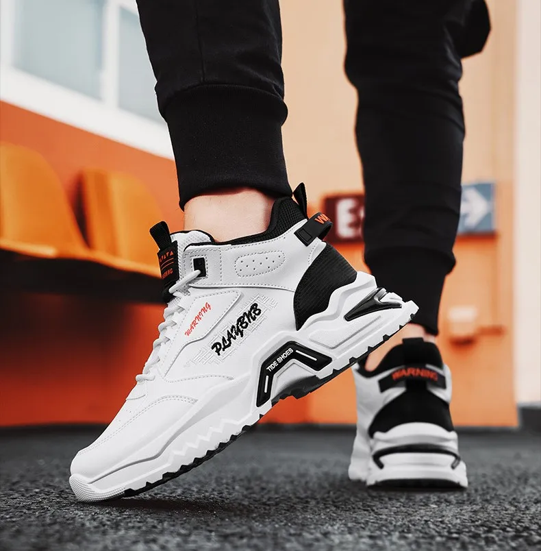 Men's fashion shoes autumn winter 2024 new thick sole running shoes