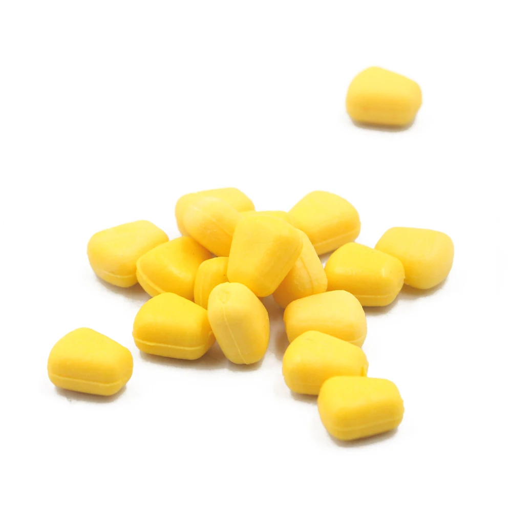 12pcs Fake Corn Fishing Lures - TPR Soft Baits With Sweet Scent For Carp Fishing