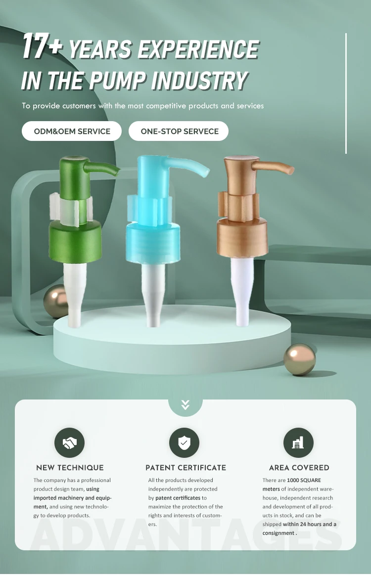 Manufacture Non Spill Cosmetic Pump Head Bottle Cream Pump 24/410