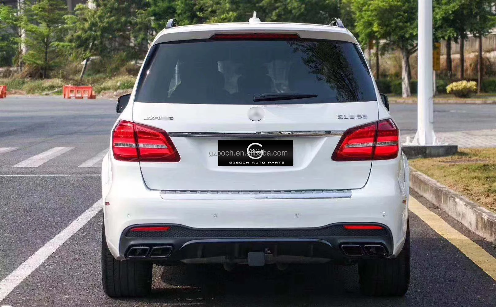 希少品　ベンツ　純正　GLS　X166 リア ディフューザー メルセデス・ベンツ GLSクラス X166 用 リアバンパーディフューザー
