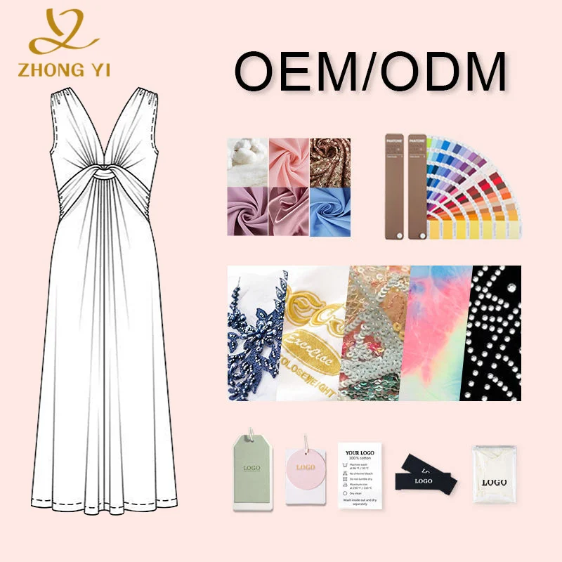 Custom Women Spring Summer Senior Lace Embroidery Silky Long Dress A-Line Elegant Formal Floor Length Party Evening Dresses