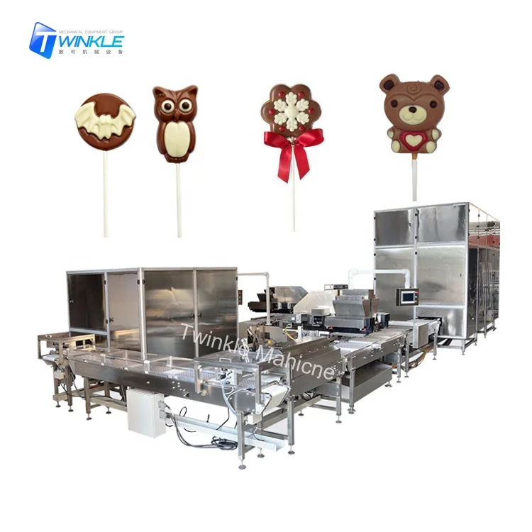 Полностью автоматическая линия для украшения шоколадных леденцов с