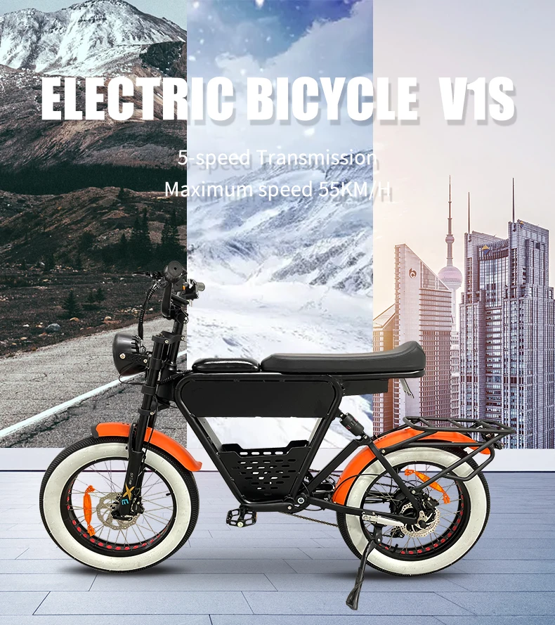 New Electric Bicycle 35ah 48v 1000w 20 Inch Silent Tire Urban Leisure