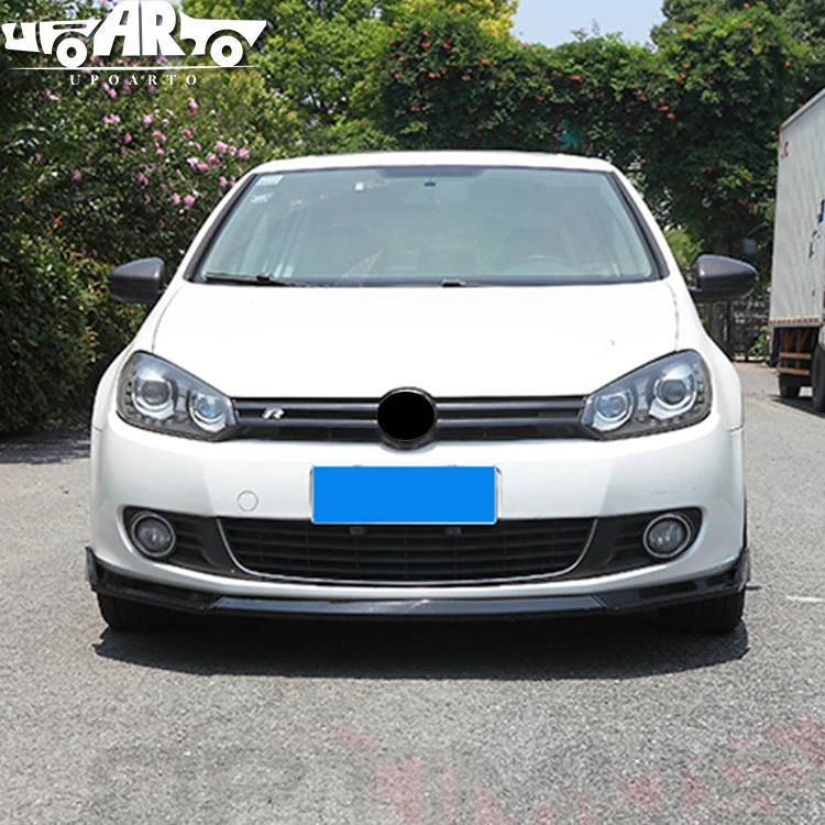Exterior Accessories ABS Front Bumper Lip Spoiler 3 Sections Front Splitter AR Brand Easy Installation VW Volkswagen Golf 6 MK6