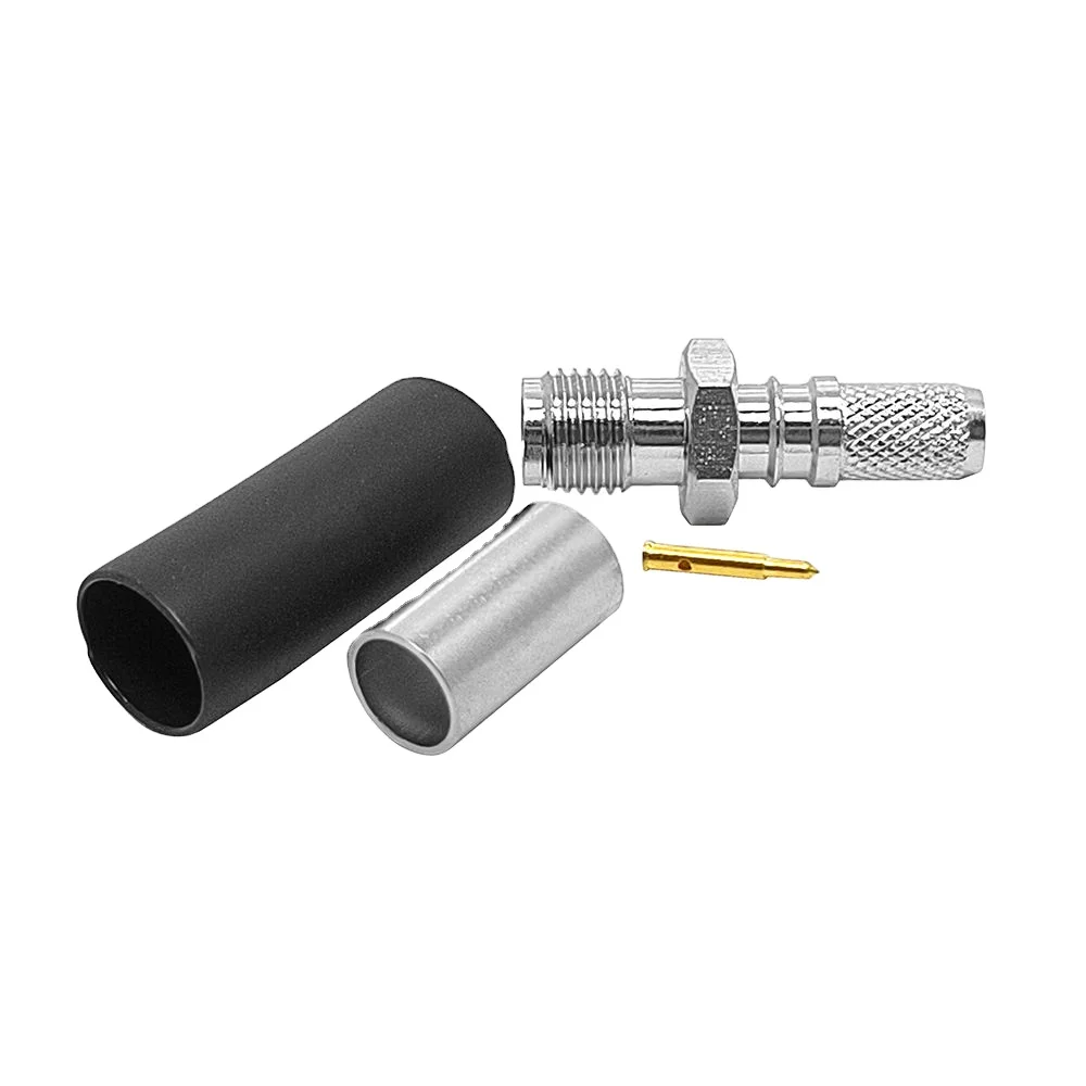 RF Coax Coaxial Connectors  50 Ohm RP SMA Female  Hembra  for LMR195 RG58 RG223 RG142 Cable With Heat Shrink Tube