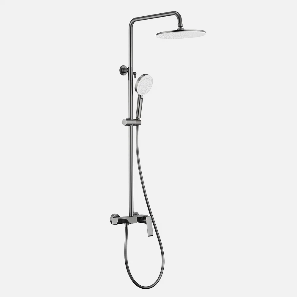 toilet exposed thermostatic shower set brass column