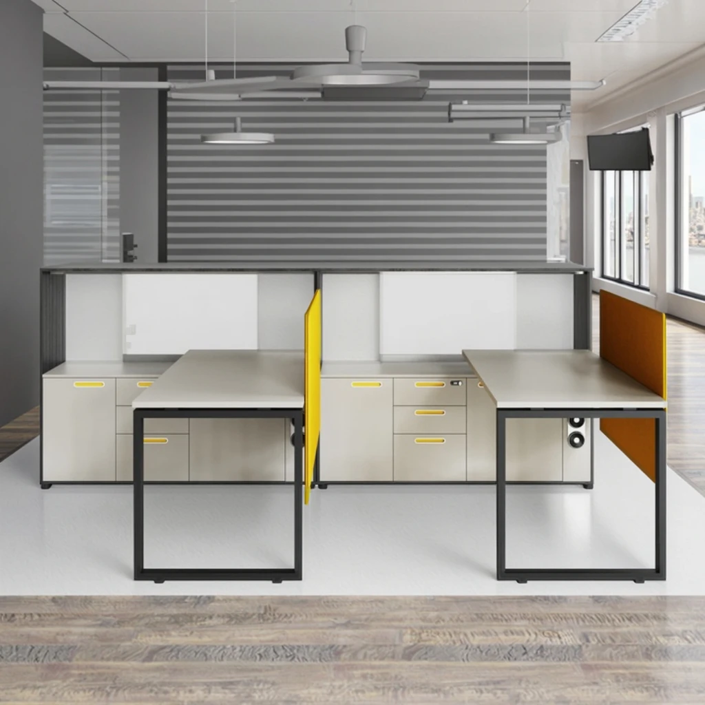 Premium Single-Sided Workstation Desk Panel Storage Cabinet Modern Office Steel Frame Computer Work Space Furniture 6