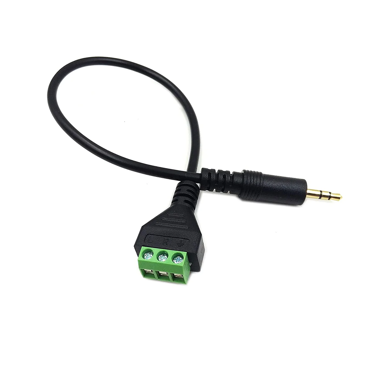 (1/8inch) Stereo Audio Balanced Male Jack to AV 3-Screw Video Balun  Terminal Adapter Connector Cable