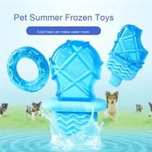 Summer Cool Eco-Friendly TPR Teething Toy Set for Dogs and Cats Water-Filled Frozen Popsicles Packaged in Bag
