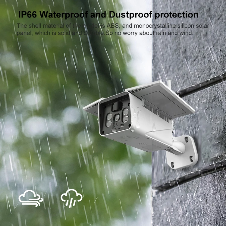 Dropshipping Battery Operated Wireless  4G IP Camera Outdoor Solar Power Panel CCTV Security Intercom Camera